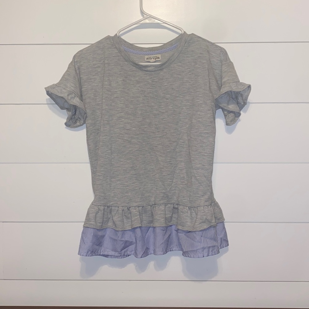 Ten Sixty Sherman Girls Layered Ruffle Peplum Blouse